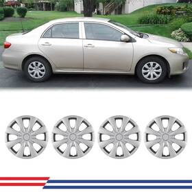 Chb-5115-bl-15 Winjet For Toyota Corolla 09-13 15 Inch 5115 Style Black Lacquer Hubcaps Wheel Covers