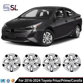 Wj-5130-dp-15-pp Winjet-superlights Black 15 Inch Hubcaps For 2016-2024 Toyota Prius/prime/corolla Alloy Wheels Silver