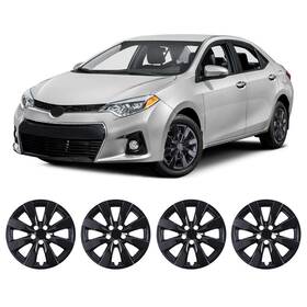 Wj-5110-bl-16 Winjet 16 Inch Set Of 4 Hubcaps For 2009-2019 Toyota Corolla Matrix Wheel Rim Covers