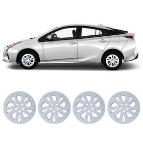 Wj-5130-e-15 Winjet 4pcs 15 Inch Hubcaps For Toyota Prius 2016-2022 White Lacquer Wheel Covers Rim Skins
