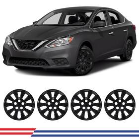 Wj-5132-bl-16 Winjet 16 Inch Set Of 4 Hubcaps For 2013-2019 Nissan Sentra 2011-2017 Leaf Wheel Rim Covers