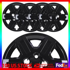 Wj-5138-bl-16 Winjet 4pcs 16 Inch Wheel Rim Covers Hub Caps For Dodge Grand Caravan 2008-2016 Black