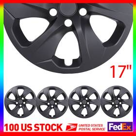Wj-5139-bp-17 Winjet New Set Hubcaps For Toyota Rav4 2019-2025 - Premium Replica Matte Black 17-inch