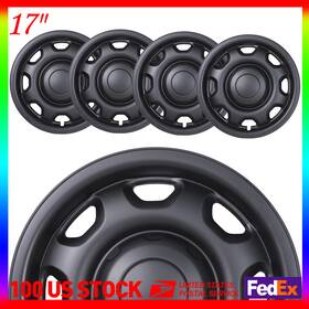 Wj-5151-bp-17 Winjet 4 Matte Black 2010-25 For F150 Xl 17 Inch Wheel Skins Hub Caps 8slot Steel Rim Cover