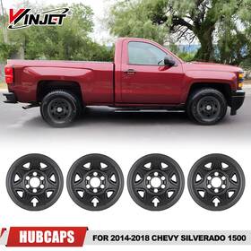 Wj-5152-17 Winjet 17ftft Wheel Skins Matte Lacquer Hubcaps For 2005-2013 Chevy Silverado 1500