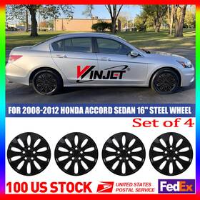 Wj-5164g-bl-16 Winjet For Honda Accord Sedan 2008-2012 Set Of 4 16 Inch Hubcaps Wheel Rims Cover Bolt-on