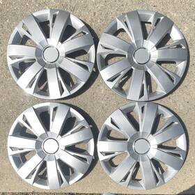 Winjet Wj507716 Wj-5077-16 16 Inch Metallic Silver Hubcaps Wheel Covers Set Of 4 New