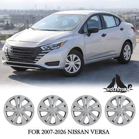 40300-en17a Wolfstorm 40300-9en0b 4pack 15 Inch Hubcaps For 2007-2026 Nissan Versa Steel Wheel Covers Lacquer Snap-on