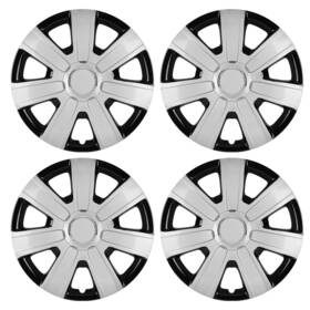 Wj-5076-dp-15 Wolfstorm 15 Inch Set Of 4 Wheel Hub Caps Cover Replacement R15 Tire And Steel Rim Universal