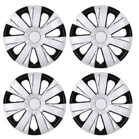 Chb-5077-dp-15 Wolfx Set Of 4 15 Inch Universal Wheel Rim Cover Hubcaps Snap On Car Truck Suv To R15 Tire