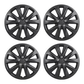 Wj-5070-bp-16 Wolfx 16 Inch Wheel Covers Set Of 4 Snap On Full Hub Caps 16ft Tire And Steel Rim