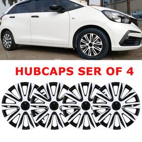 Wj-5083-bw-13 Wolfx 13 Inch Set Of 4 Wheel Covers Full Rim Snap On Hub Caps For 2006-17 Honda Civic