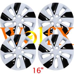 Wj-5101-bw-16 Wolfx 4pcs 16 Inch Hubcap For 19-25 Nissan Altima Replacement Wheel Rims Cover White&black
