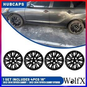 Wj-5113-bl-16 Wolfx 16 Inch 4-pack Wheel Rims Cover Snap On Hubcaps For 2015-2014 Toyota Camry Hybrid