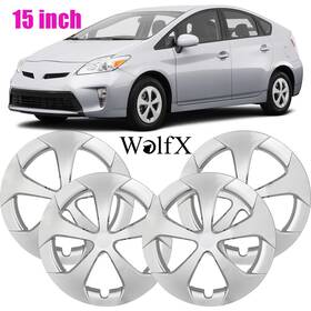 Wj-5129-c-15 Wolfx Set Of 4 15 Inch Hubcaps Wheel Covers For 2010-2015 Toyota Prius 15ftft Rim Usa