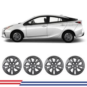 Wj-5130-bp-15 Wolfx 15 Inch Black Matte Hubcap Set Of 4 Wheel Covers For 2016-2022 Toyota Prius