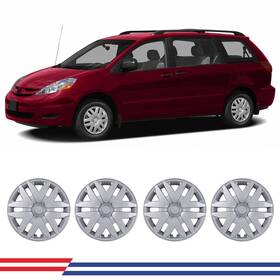 Wj-5143-16 Wolfx 16 Inch Hubcap 4pcs Upgraded Wheel Covers For 2004-2010 Toyota Sienna R16 Steel Rim