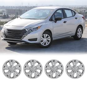 Wj-5156-15 Wolfx 4 Pcs 15 Inch Wheel Covers Full Rim Snap On Hubcaps Fit For Nissan Versa 2007-2025