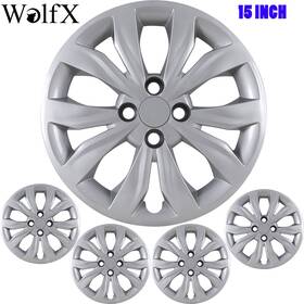Wj-5166g-b-15 Wolfx 15 Inch Snap On Wheel Rim Covers 4pcs Hubcaps For 2018-2022 Hyunsai Accent Sedan