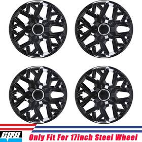Wj-5181-bl-17-pp Wolfx 17in Black Lacquer Wheel Covers Set Of 4 Hub Caps For R17 Auto Tire And Steel