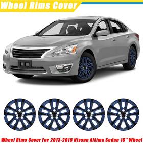 Wja-5102-bbb-16 Wolfx 16 Inch Hubcap Black Blue Lacquer Wheel Covers For 2013-2018 Nissan Altima Sedan