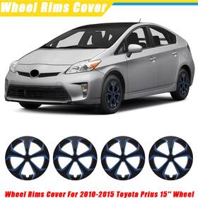 Wja-5129-bbb-15 Wolfx 15 Inch Black Blue Hubcap Set Of 4 Wheel Covers For 2010-2015 Toyota Prius 15ftft