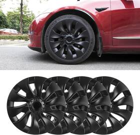 A256 Xinfoob 18 Inch Wheel Covers For Tesla Model 3 2018-24 Set Of 4 Matte Black Replacement