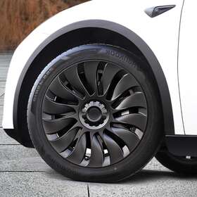 Ry38526us Yizbap 4pcs Tesla Model Y Wheel Cover - 19 Inch Matte Black Uberturbine Style
