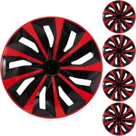 Tt-re-15in Yolockey 15 Inch Red Wheel Rim Cover Hubcaps Replacement R15 Hub Caps Snap On