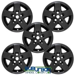 2007-2018 Jeep Wrangler IMP-340BLK 17" Spoke Gloss Black Wheel Skins New SET/5. Fixed Price $109.99.