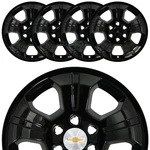 Black 2014-2019 Silverado 1500 18" Wheel Skins Hub Caps Alloy Rim Full Covers. Fixed Price $109.99.