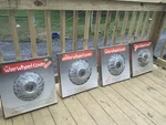 (4) Vintage Chieftain 8-64215 Spoke Wire Wheel Hub Cap Covers Nos New Box. Fixed Price $202.50.