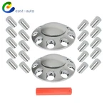 For Semi Truck Front Axle Cover Hub Cap Thread-on 33MM Lug Nuts Chrome. Fixed Price $47.73.