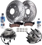 305MM Front Drilled Brake Rotor Wheel Hub Bearing For Chevy Yukon 1500 Tahoe 4WD. Fixed Price $274.95.