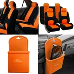 Orange Auto Car Seat Covers 2 Row For Solid Benches With Silicone Phone Holder. Fixed Price $23.99.
