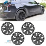 Fits 20-24 Tesla Y 19'' X Plaid Matte Black Snap On Hubcap Wheel Rim Skin Covers. Fixed Price $99.99.
