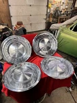 1961 Lincoln Continental Set 4 15 Wheel Covers Hubcaps Original Stainless. Fixed Price $169.99.