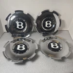 4 Oem Bentley Wheel Chrome Center Caps 3W06011 Black White Logo Parts Repair!. Fixed Price $1000.00.