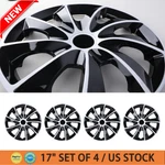 Black 17" Set Of 4 Covers Full Rim Hub Caps For R17 Tire & Steel Wheels. Fixed Price $53.99.