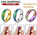Stainless Steel Plated Color Changing Mood Temperature Rings Women 6-12. Fixed Price $7.99.