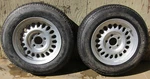 (2) 1988-92 Jaguar XJ6 15" 20 Hole Aluminum Wheel Rims With Original Pirelli P5. Fixed Price $150.00.