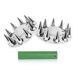 Chrome Abs Plastic Front Hub Caps Wheel Axle Covers With 33 Mm Screw Lug N.... Fixed Price $81.31.