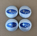 Set Of 4 Subaru Silver Blue Wheel Center Cap, 28821SA030. Fixed Price $24.99.
