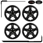 Set Of 14" Wheel Hub Caps Black Snap On For R14 Tire & Rim Covers Kit. Fixed Price $41.59.