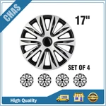 17" Set Of 4 Black & Silver Wheel Covers Hub Caps Full Rim Skins For R17 Tires. Fixed Price $48.09.