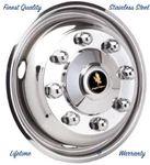 17" Ford F350 8 Lug Stainless One Front Wheel Simulator Liner Hubcap Cover. Fixed Price $170.85.