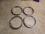 1980-1990 Ford Bronco Truck Red Stripe Wheel Trim Beauty Rings. Fixed Price $85.00.