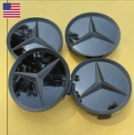 4 Set 3IN For Mercedes Benz Most Models Amg Glossy Black Center Hubcaps. Fixed Price $12.42.