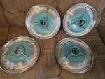 Four 1958 Edsel Citation Spinner Hubcap Wheel Cover 14" Oem Green Nice. Fixed Price $475.00.