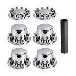33MM Chrome Abs Plastic Axle Combo Kit Thread On Lug Nut Covers With 2 .... Fixed Price $177.13.